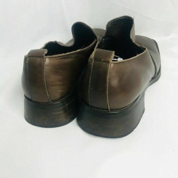 BANANA REPUBLIC Shoes Brown Leather Loafer Square Size 9.5 Y - Picture 5 of 11
